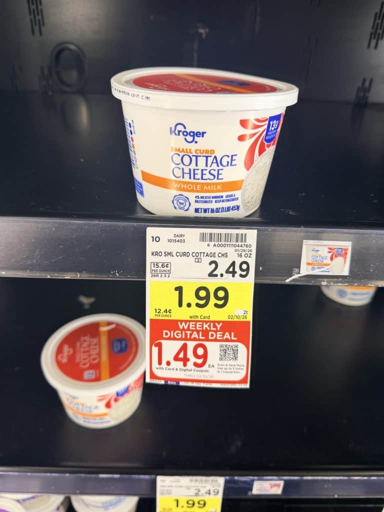 kroger cottage cheese, dips and sour cream kroger shelf image (1)