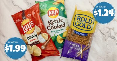 lay's and kettle cooked chips and rold gold kroger krazy