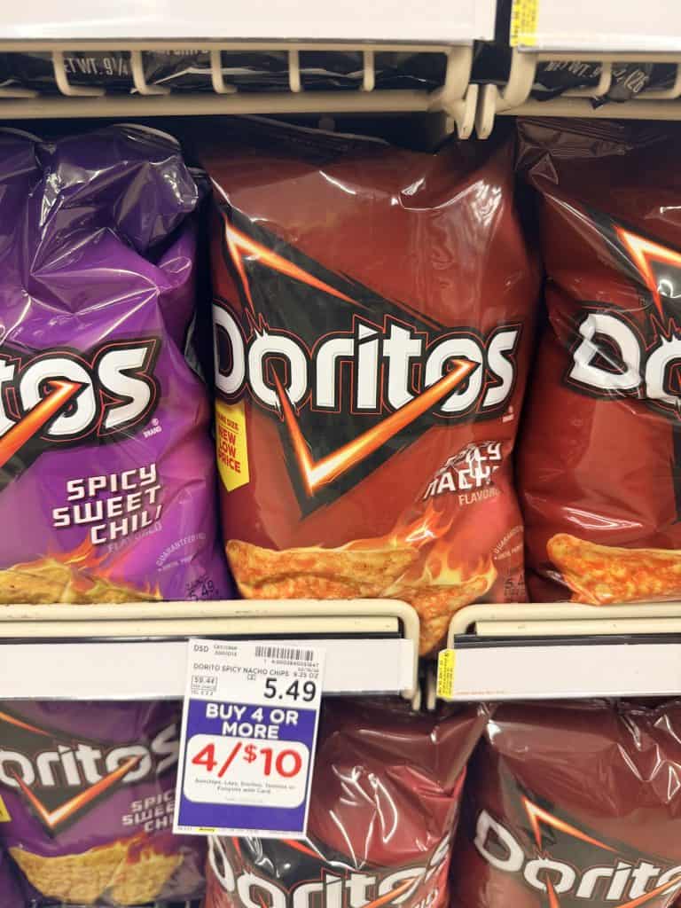 lay's, sunchips and doritos kroger shelf image (8)