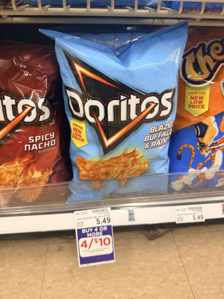 lay's, sunchips and doritos kroger shelf image (8)