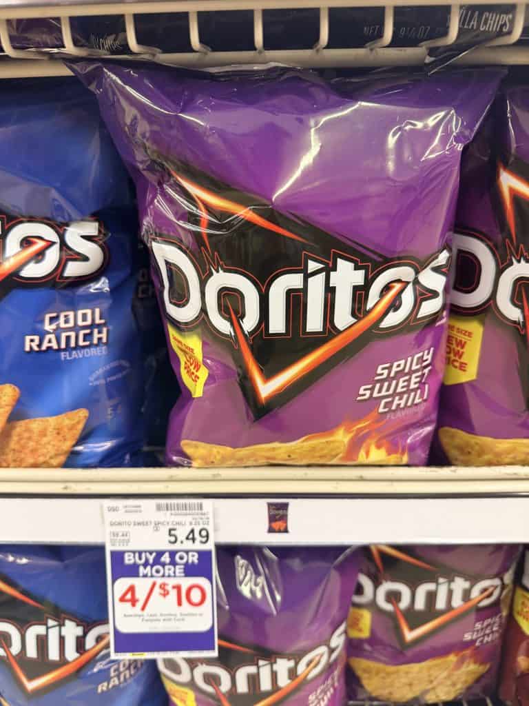 lay's, sunchips and doritos kroger shelf image (8)