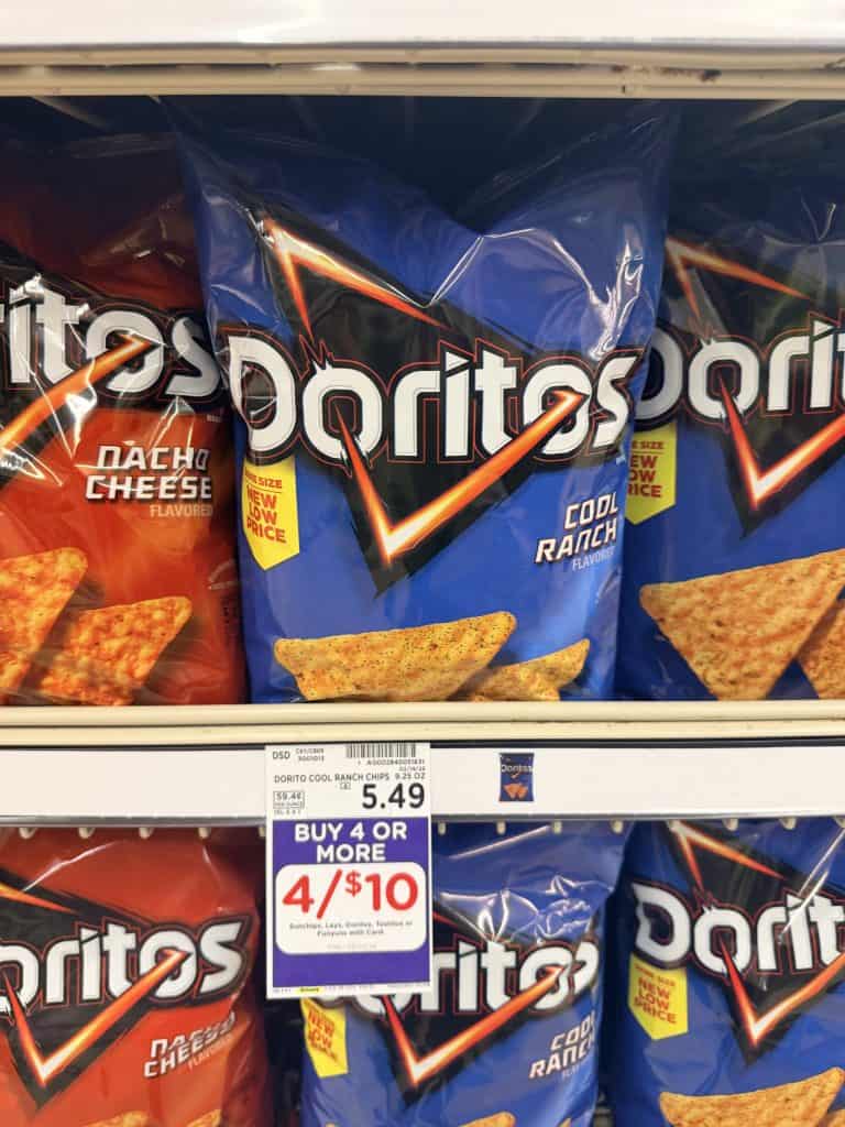 lay's, sunchips and doritos kroger shelf image (8)
