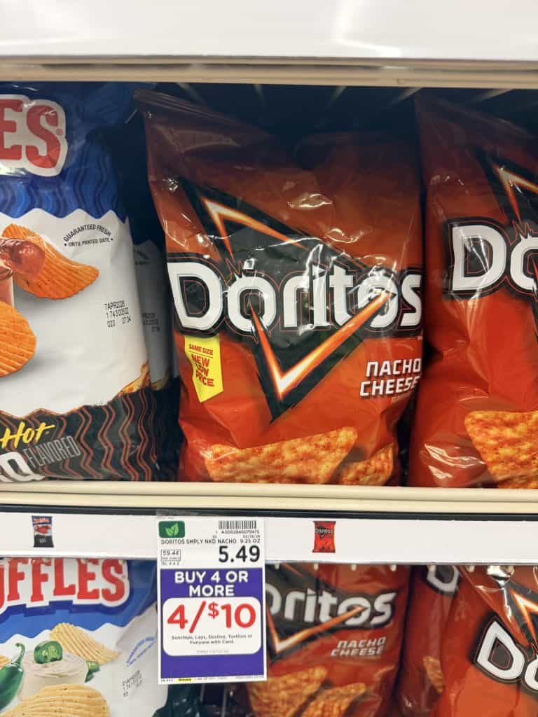 lay's, sunchips and doritos kroger shelf image (8)