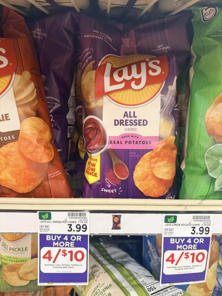 lay's, sunchips and doritos kroger shelf image (8)