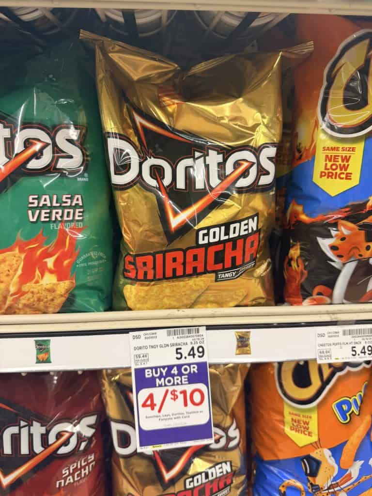 lay's, sunchips and doritos kroger shelf image (8)
