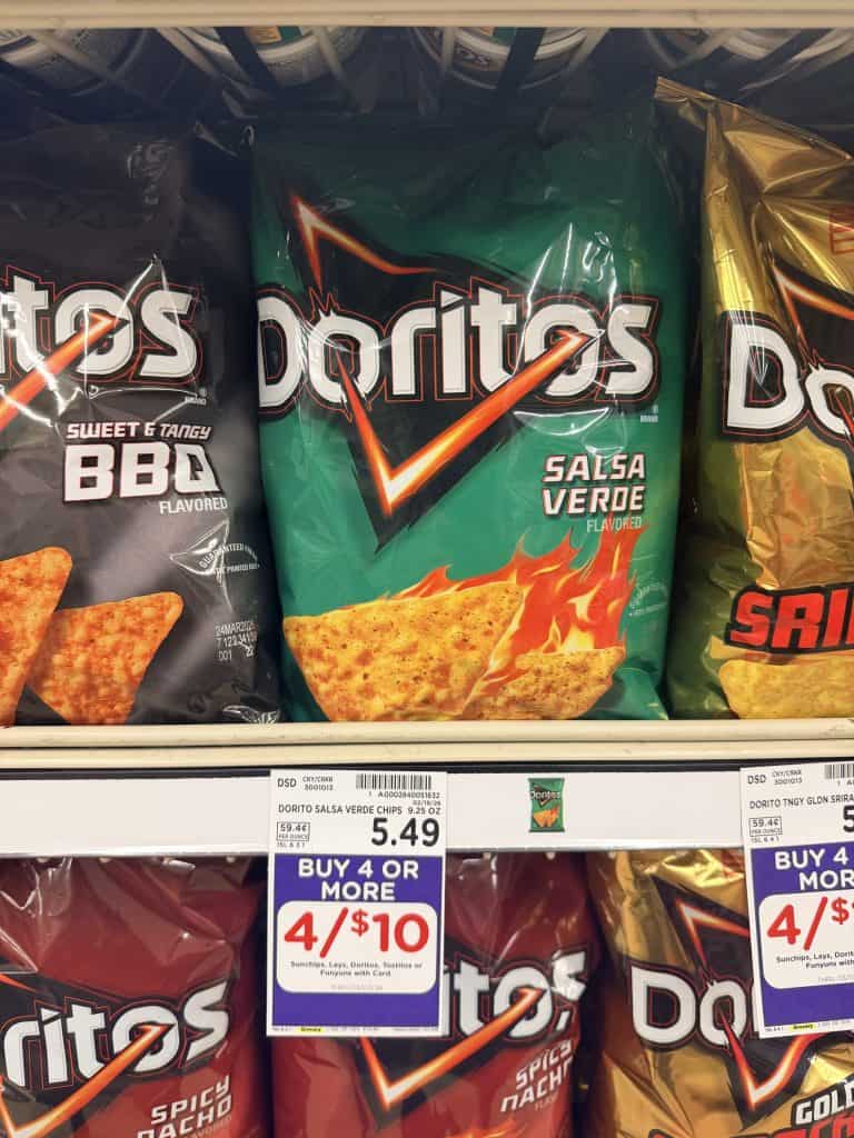 lay's, sunchips and doritos kroger shelf image (8)
