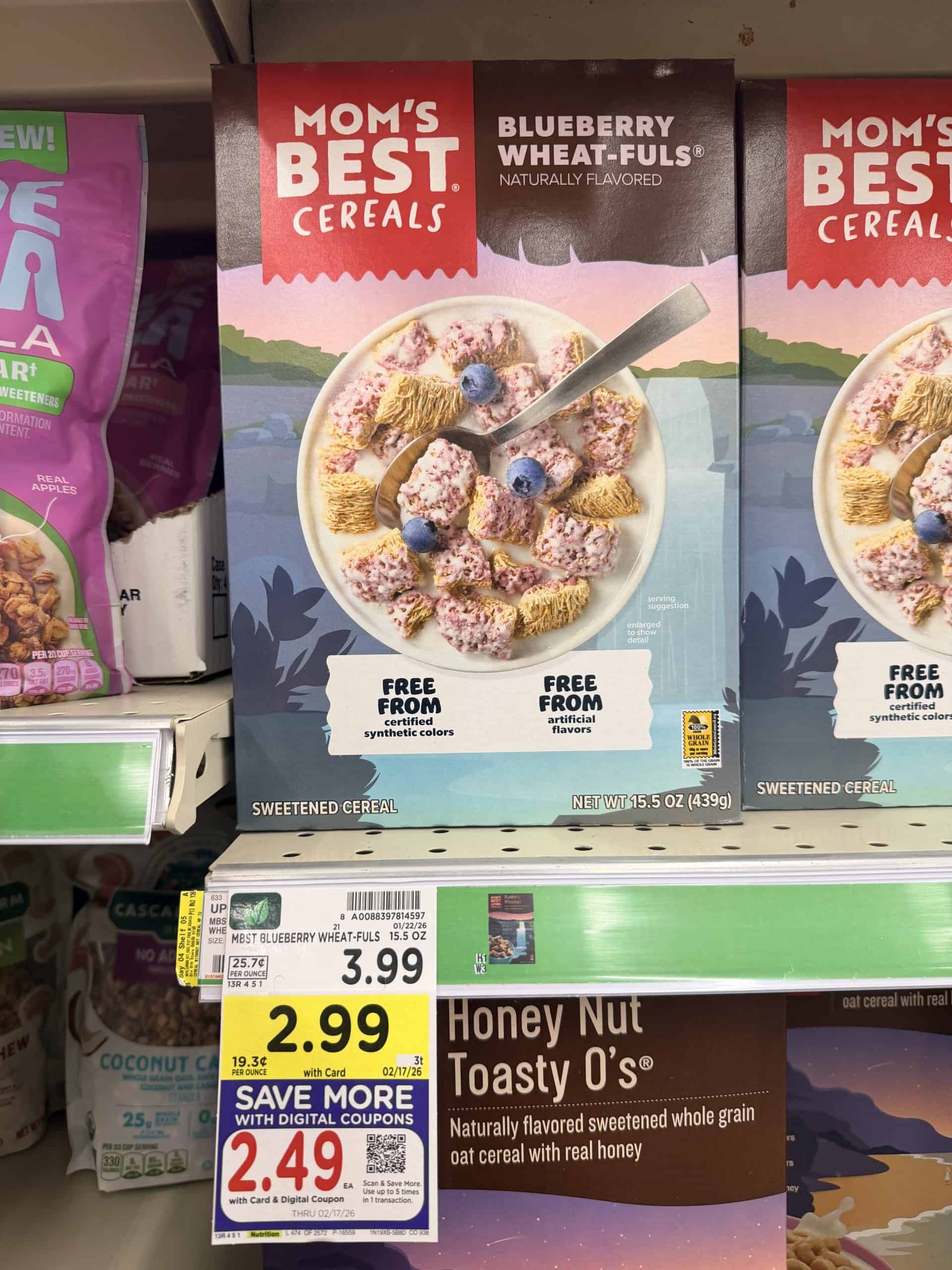 mom's best cereal kroger shelf image (1)