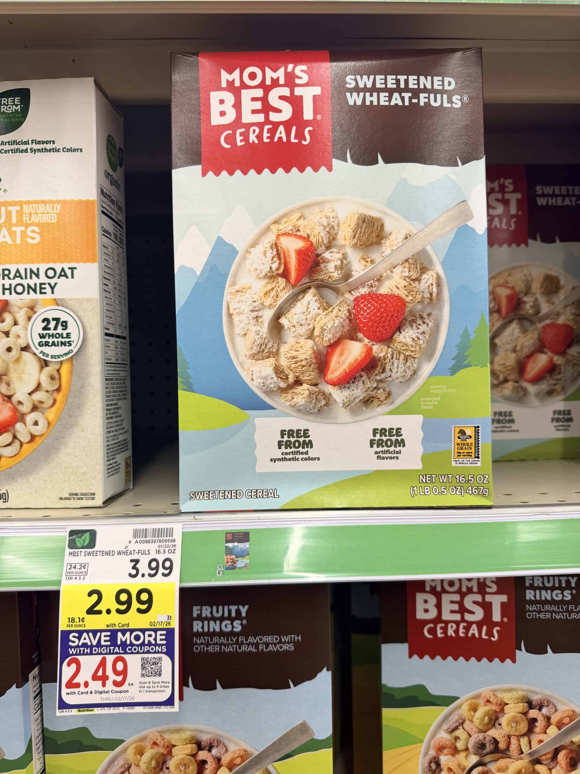 mom's best cereal kroger shelf image (1)