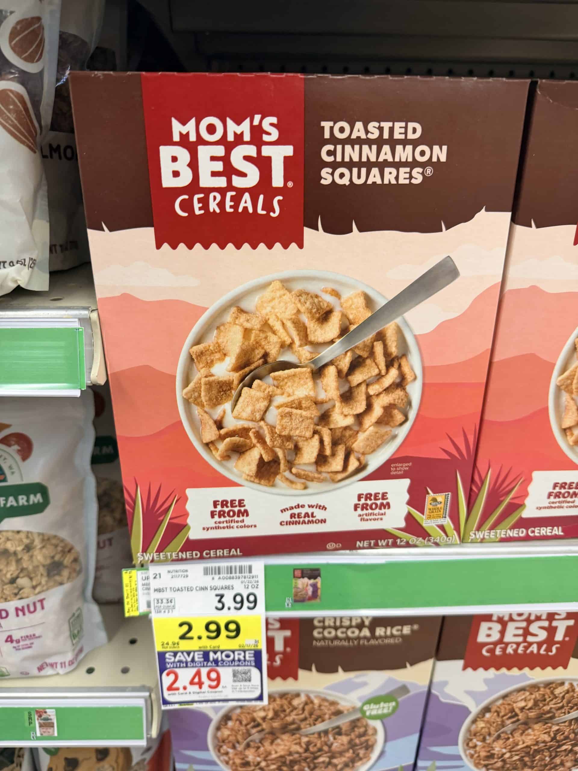 mom's best cereal kroger shelf image (1)