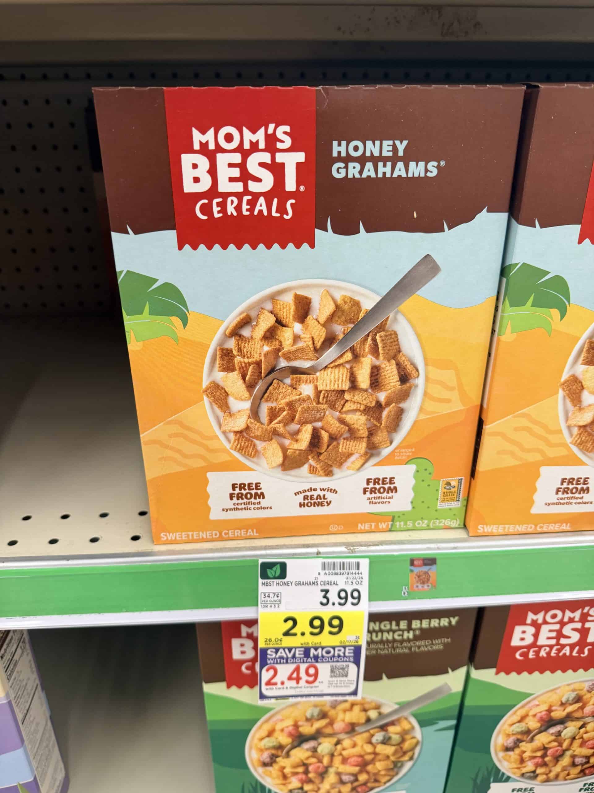 mom's best cereal kroger shelf image (1)