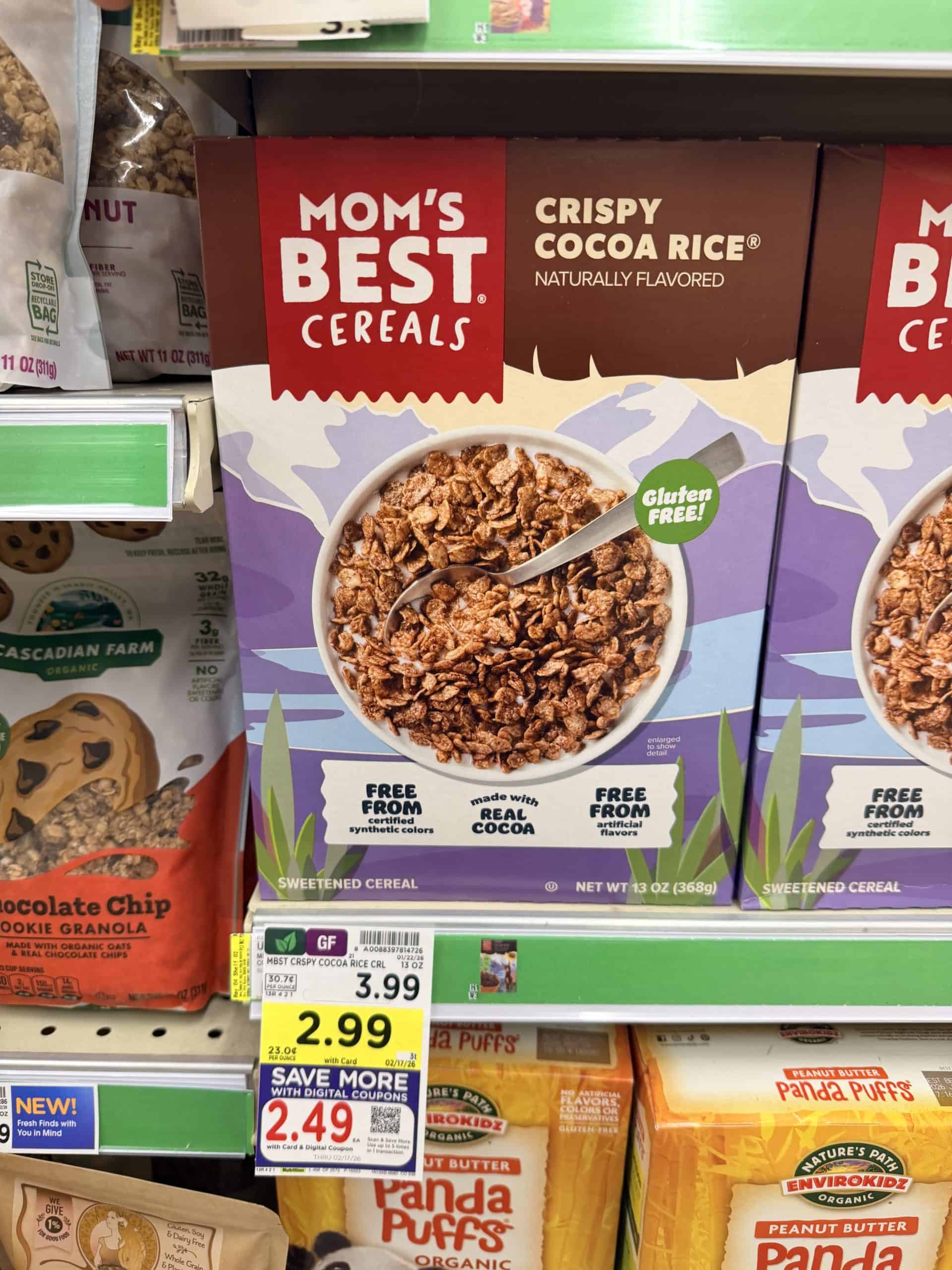 mom's best cereal kroger shelf image (1)