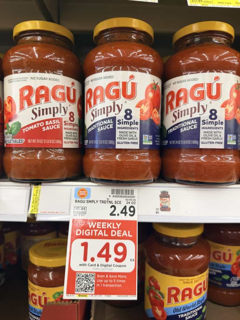 ragu pasta sauce kroger shelf image (1)