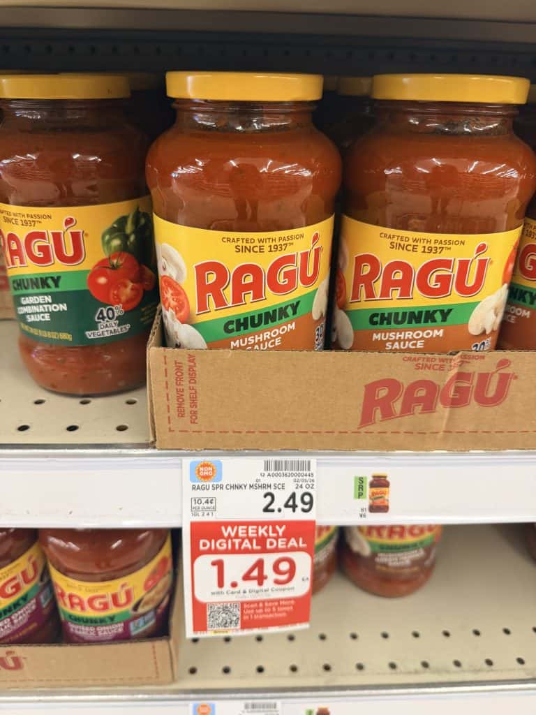 ragu pasta sauce kroger shelf image (1)