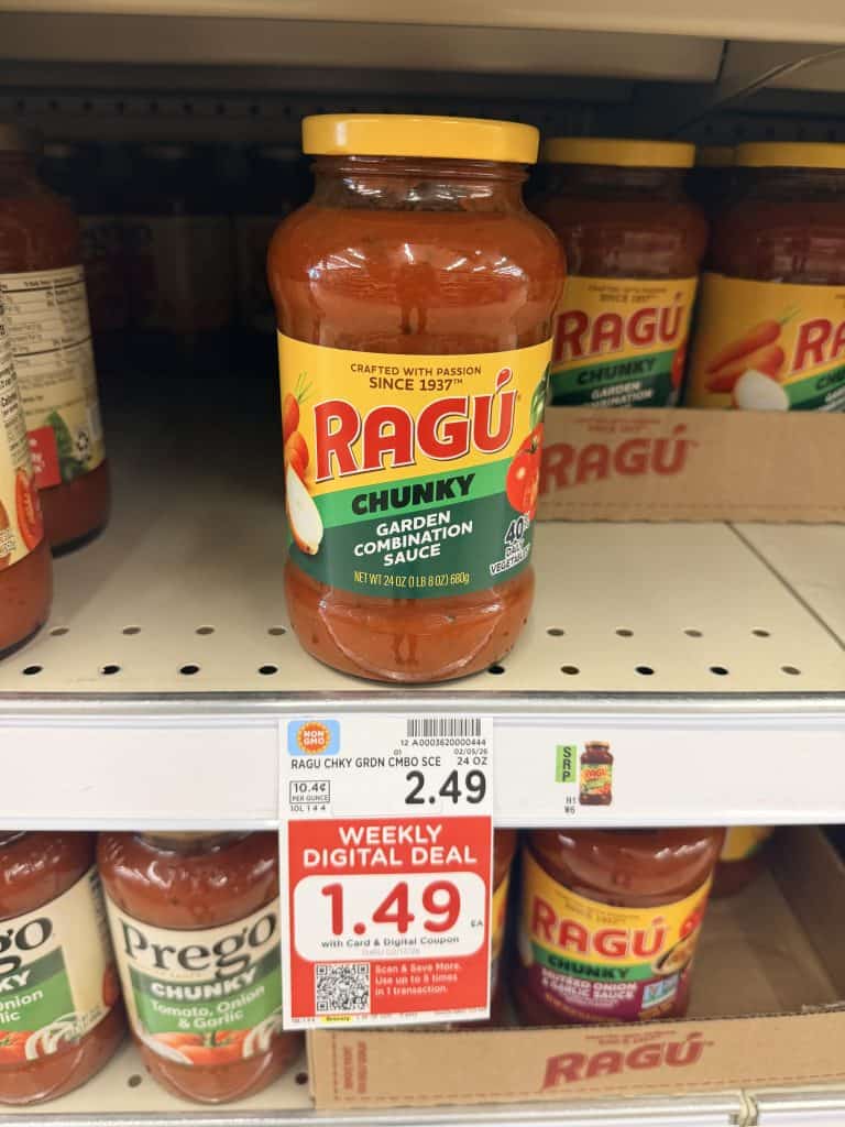 ragu pasta sauce kroger shelf image (1)