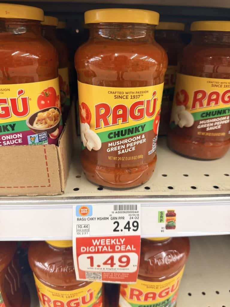 ragu pasta sauce kroger shelf image (1)