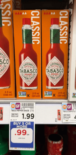 tabasco sauce kroger shelf image