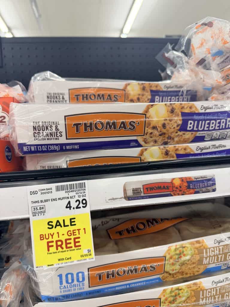 thomas' bagels and muffins kroger shelf image (2)