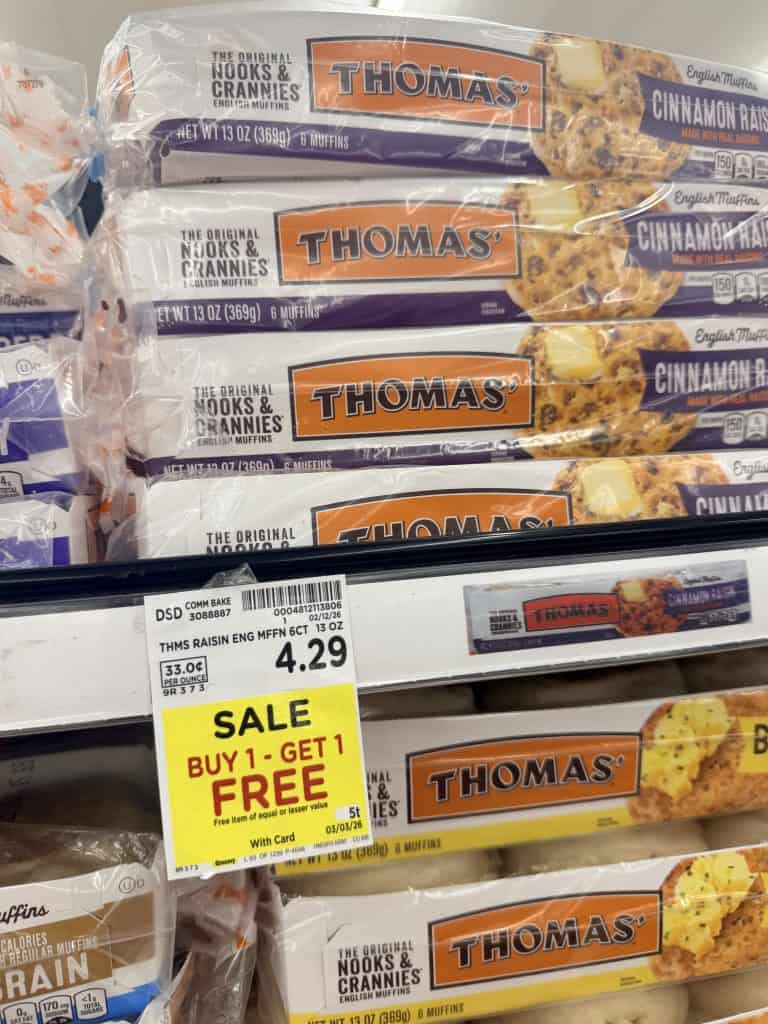 thomas' bagels and muffins kroger shelf image (2)