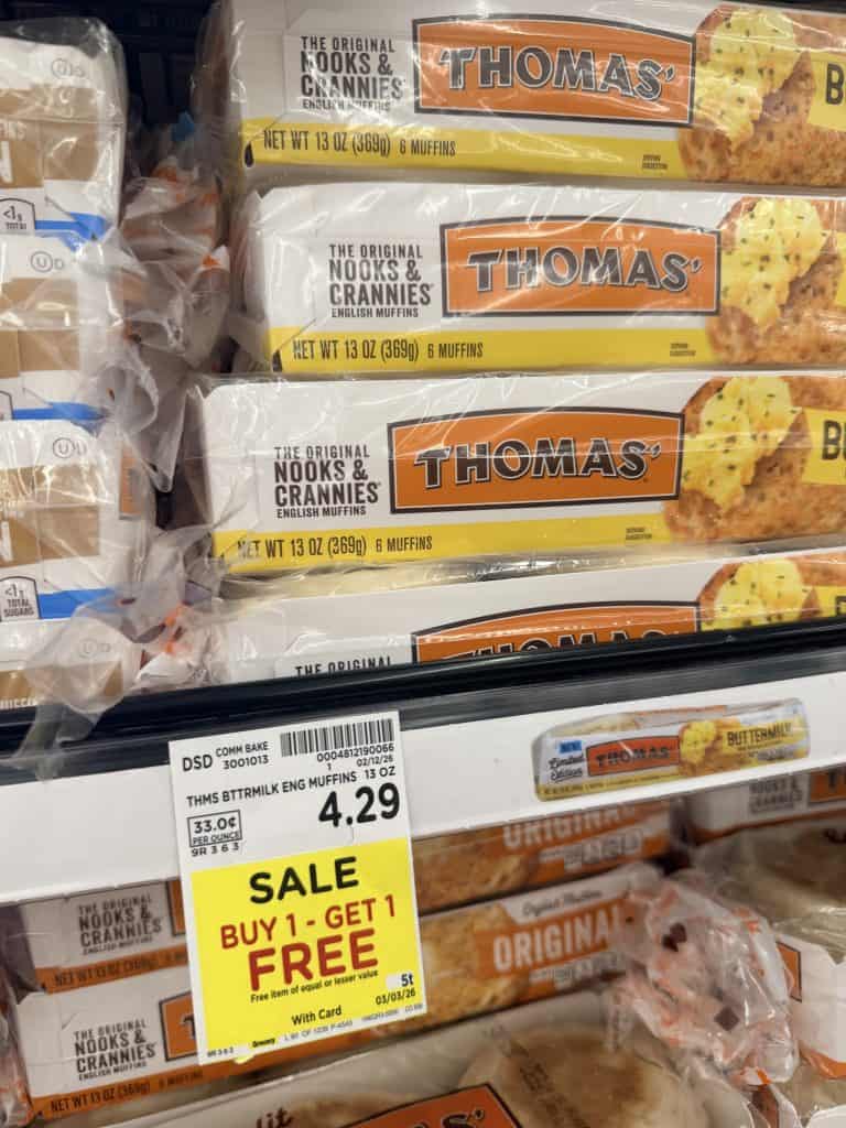 thomas' bagels and muffins kroger shelf image (2)