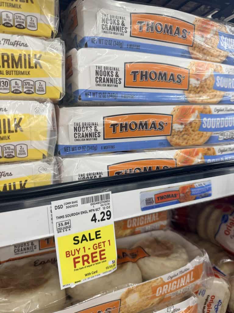 thomas' bagels and muffins kroger shelf image (2)