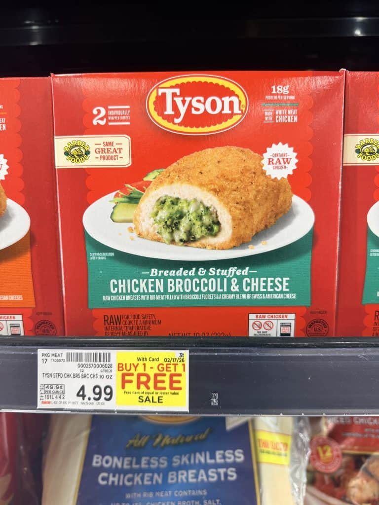 tyson stuffed chicken kroger shelf image (1)