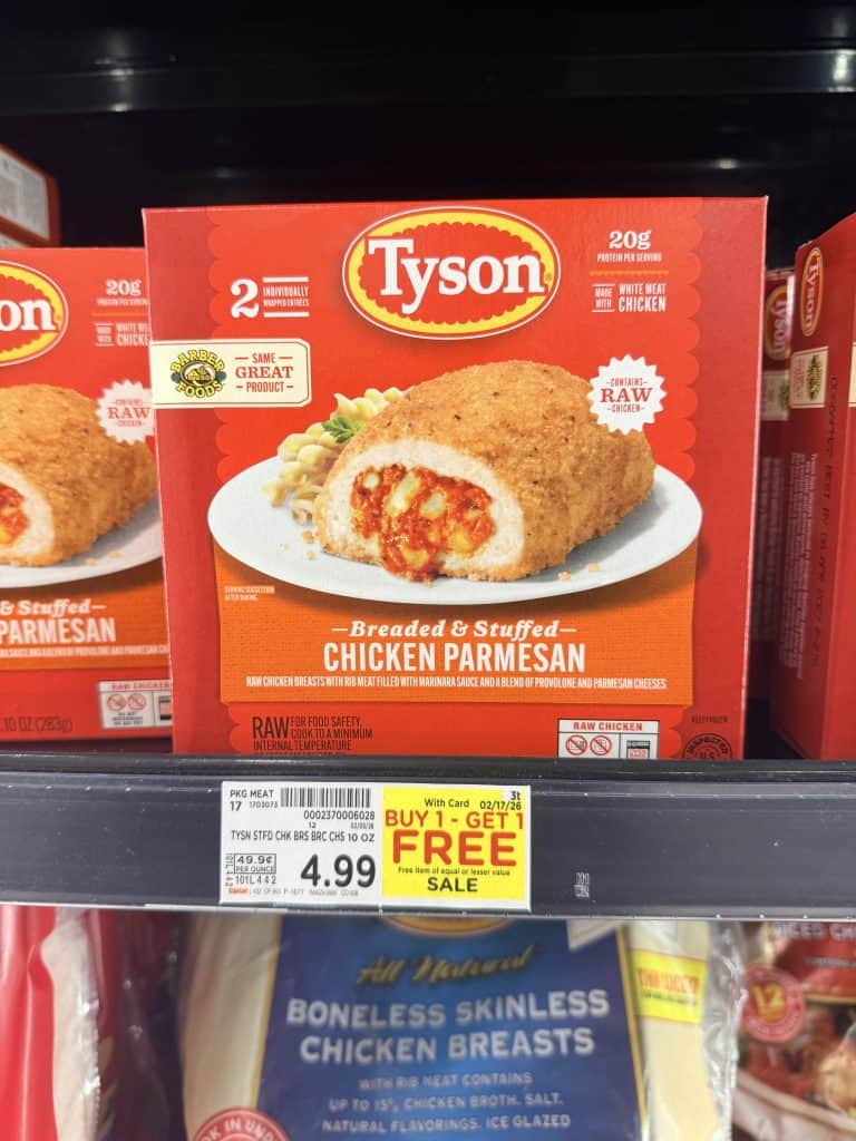 tyson stuffed chicken kroger shelf image (1)