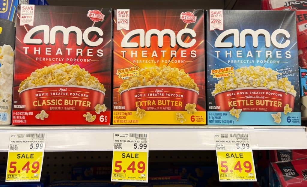 AMC Theatres Microwave Popcorn Kroger Shelf Image