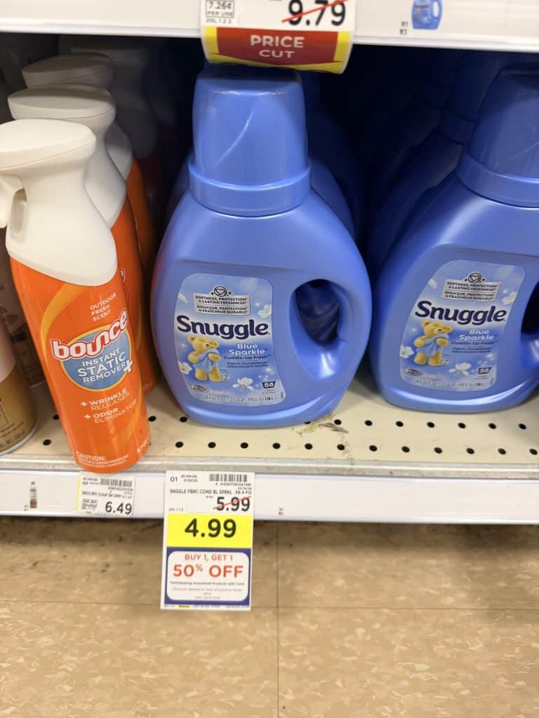 All and Snuggle Laundry Kroger Shelf Image