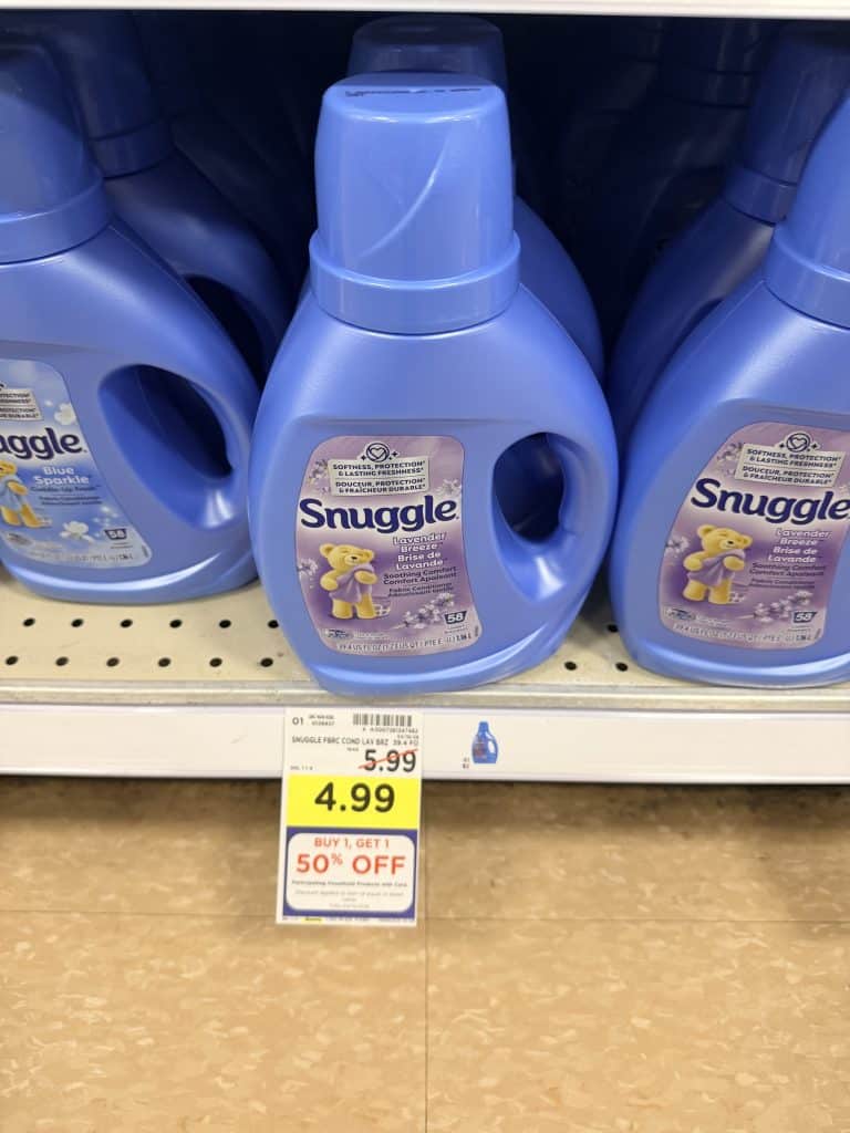 All and Snuggle Laundry Kroger Shelf Image