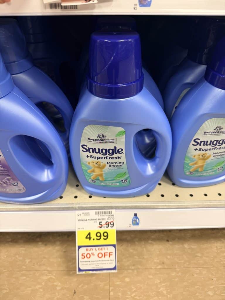 All and Snuggle Laundry Kroger Shelf Image