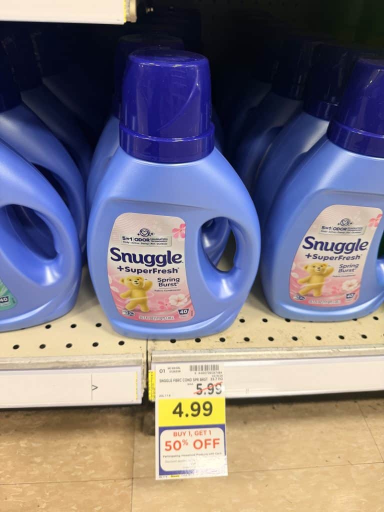 All and Snuggle Laundry Kroger Shelf Image