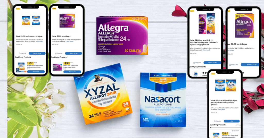 Allegra, Xyzal and Nasacort Kroger Digital Coupons