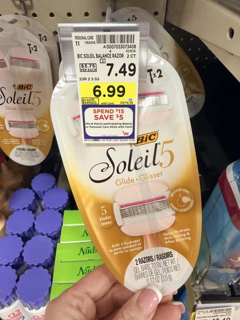 BIC Disposable Razors Kroger Shelf Image