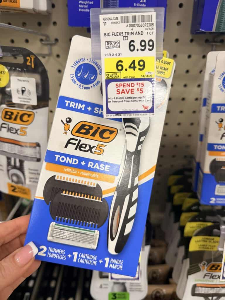 BIC Disposable Razors Kroger Shelf Image