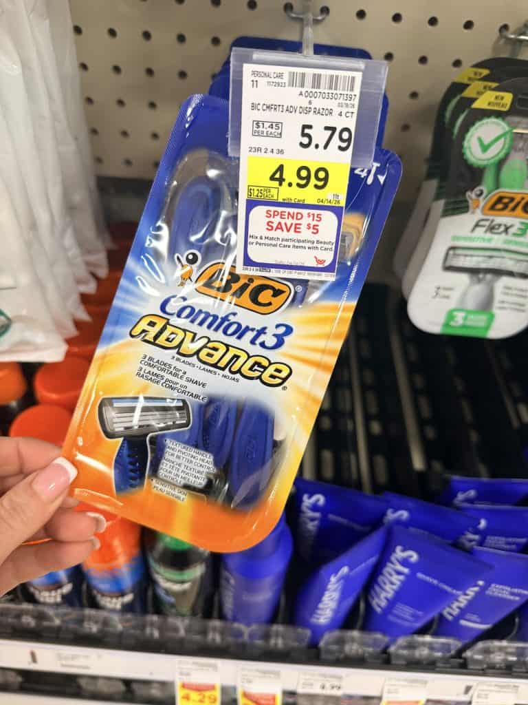 BIC Disposable Razors Kroger Shelf Image