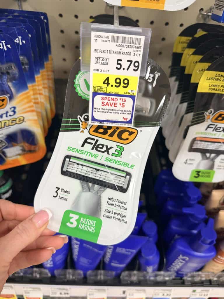 BIC Disposable Razors Kroger Shelf Image