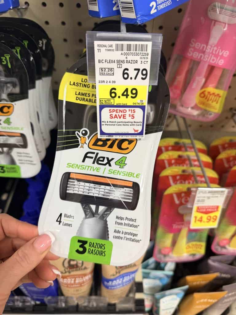 BIC Disposable Razors Kroger Shelf Image