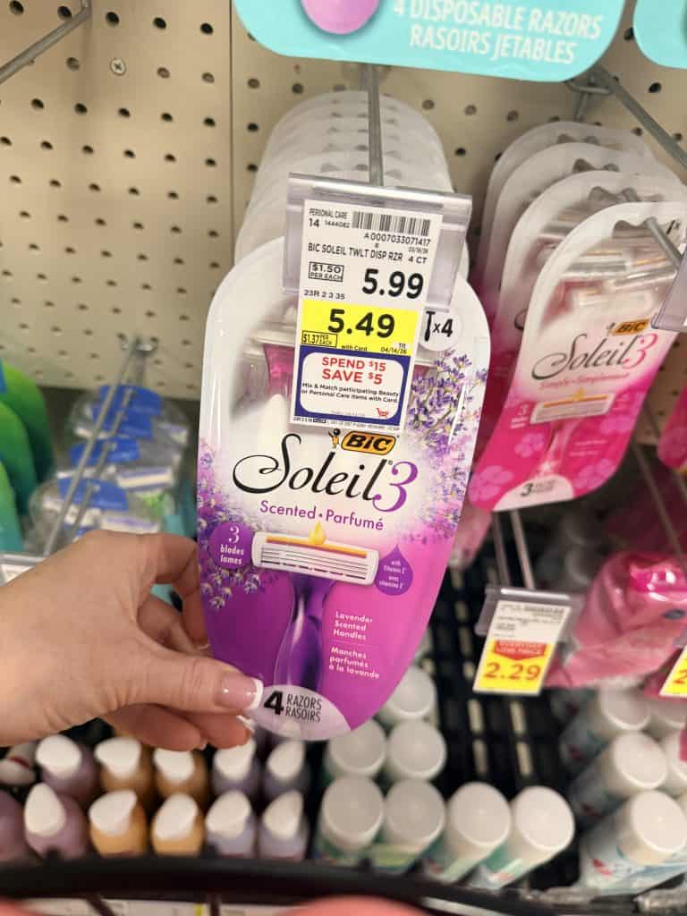 BIC Disposable Razors Kroger Shelf Image