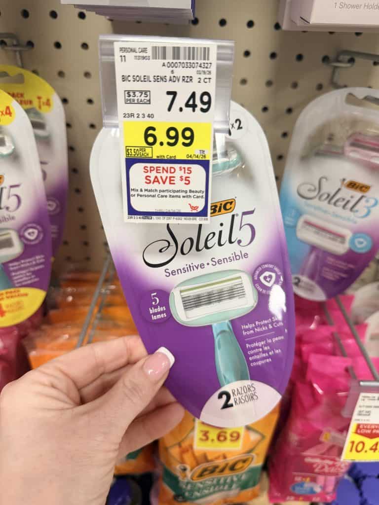 BIC Disposable Razors Kroger Shelf Image