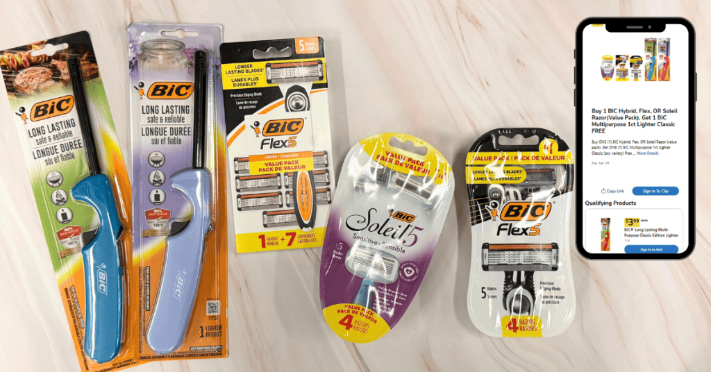 BIC Disposable Razors and Multipurpose Lighter Kroger Digital Coupon