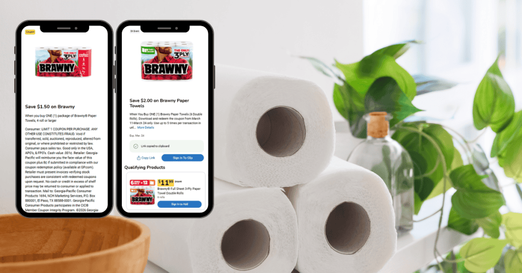 Brawny Paper Towels Kroger Digital Coupon