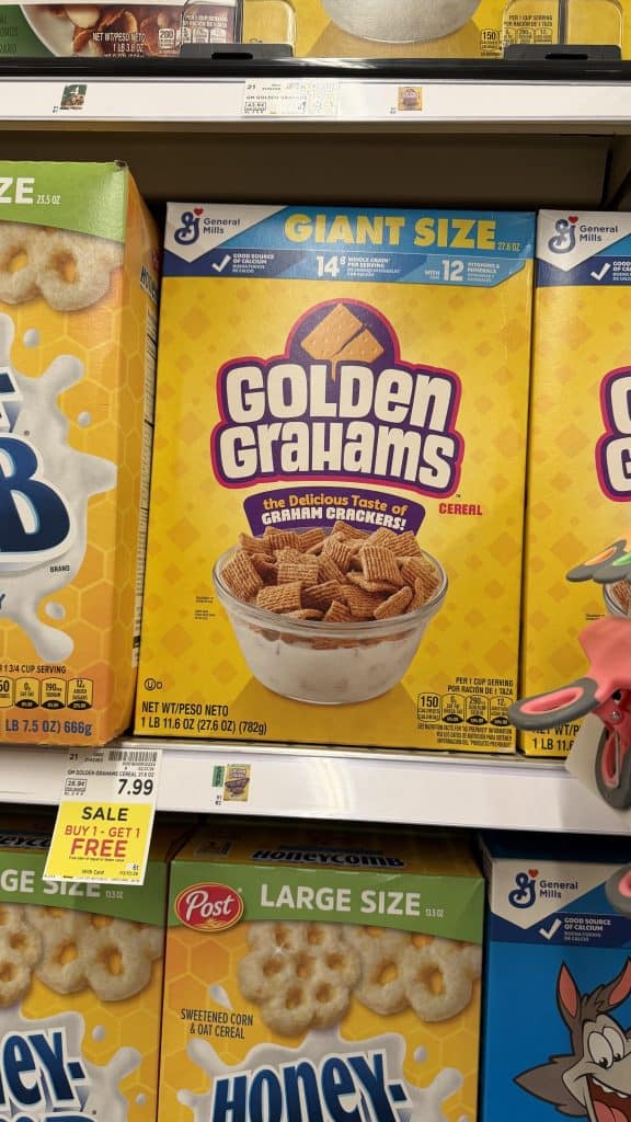 General Mills Giant Size Cereals Kroger Shelf Image