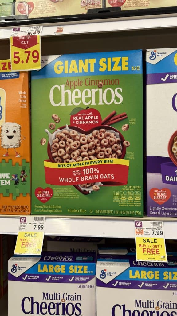 General Mills Giant Size Cereals Kroger Shelf Image