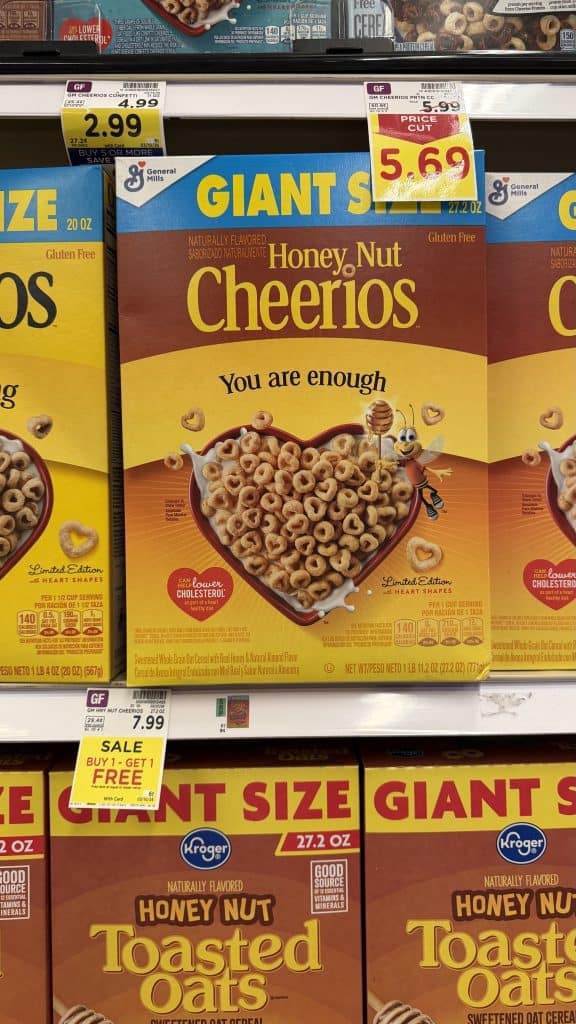 General Mills Giant Size Cereals Kroger Shelf Image