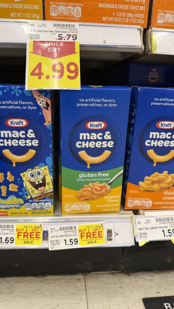 Kraft Mac and Cheese Kroger Shelf image