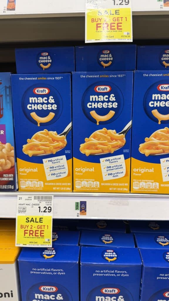 Kraft Mac and Cheese Kroger Shelf image