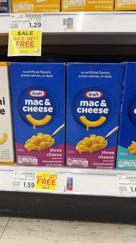 Kraft Mac and Cheese Kroger Shelf image
