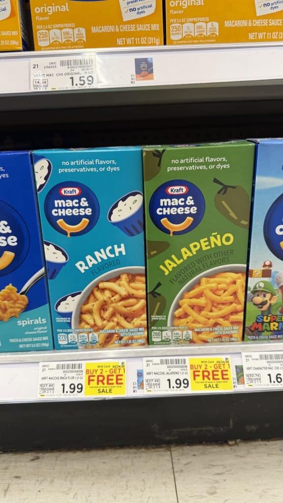 Kraft Mac and Cheese Kroger Shelf image
