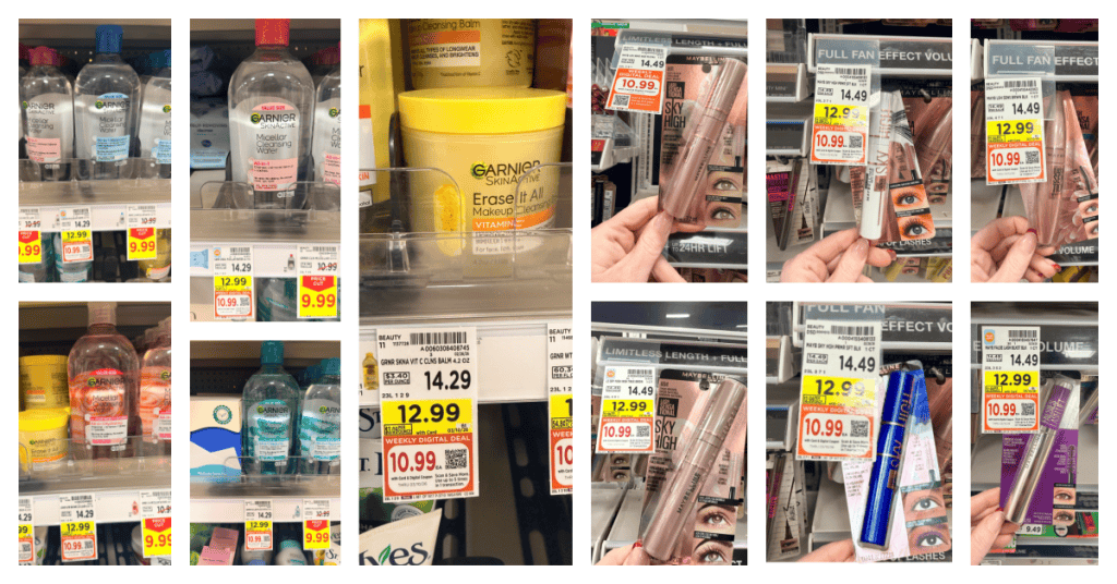 Maybelline and Garnier Kroger Shelf images