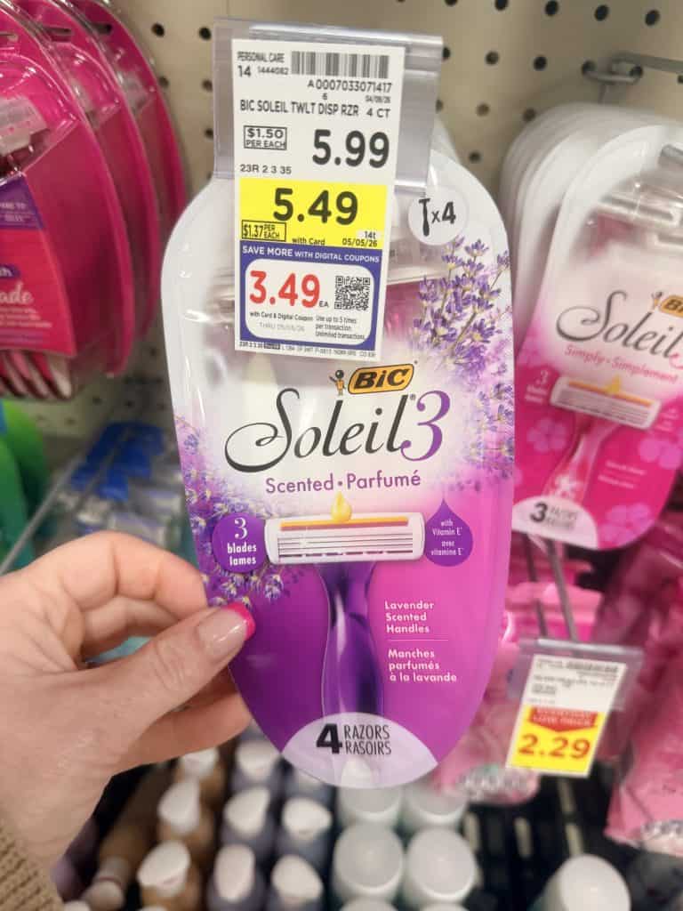 BIC Disposable Razors Kroger Shelf Image